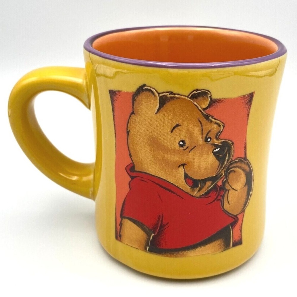 🔥🔥Disney Winnie The Pooh Yellow Orange Purple Coffee Mug Cup 10oz Thailand
